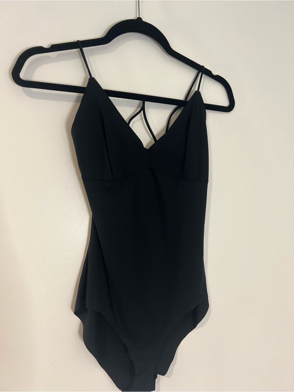 Black Strappy V-Neck Women’s Bodysuit - Never Worn!